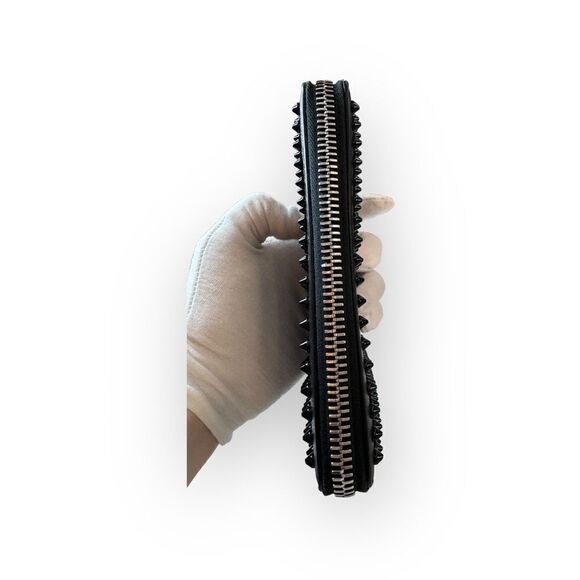 Christian Louboutin Panettone Leather Spiked Long Zipper Wallet - Picture 5 of 11